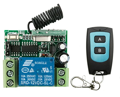 DC12V 1CH 10A Radio Controller RF Wireless Relay Remote Control Switch 315 MHZ 433 MHZ Transmitter+ Receiver window/Garage Door
DC12V 1CH 10A Radio Controller RF Wireless Relay Remote Control Switch 315 MHZ 433 MHZ Transmitter+ Receiver window/Garage Door