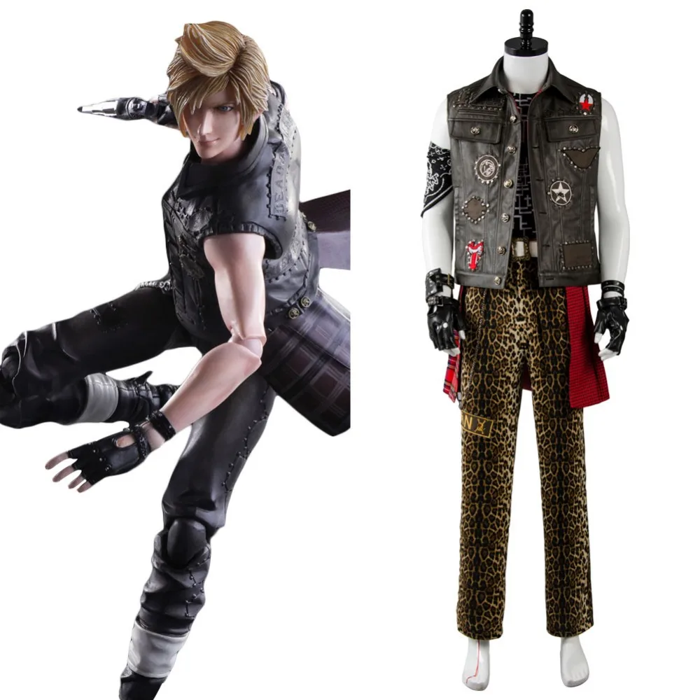 Final Fantasy костюм XV Косплей FF15 Prompto Argentum полный комплект униформы наряд косплей