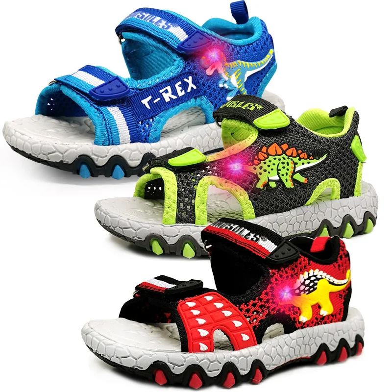 Dinoskulls 2019 Boys Sandals 3D Dinosaur Light Up Kids Beach Shoes LED Csuasl Leather Children Sandals Glowing Summer Shoes
Dinoskulls 2019 Boys Sandals 3D Dinosaur Light Up Kids Beach Shoes LED Csuasl Leather Children Sandals Glowing Summer Shoes