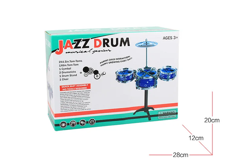 Children's toy musical Instrument Kids Classical Jazz Drum Set Percussion Musical Toy Puzzle Early Educational Toy for Children
Children's toy musical Instrument Kids Classical Jazz Drum Set Percussion Musical Toy Puzzle Early Educational Toy for Children