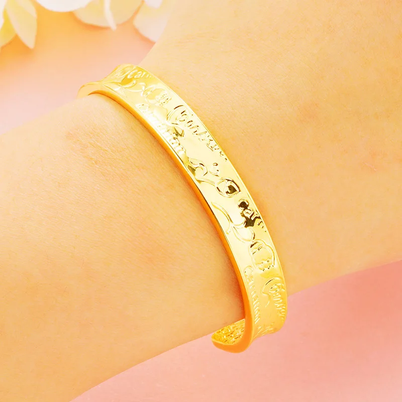 Luxury Real 24K Gold Bracelets for Women Bransoletki Damskie Pulseira Bileklik Pride Friendship Bracelets Wedding Jewelry
Luxury Real 24K Gold Bracelets for Women Bransoletki Damskie Pulseira Bileklik Pride Friendship Bracelets Wedding Jewelry