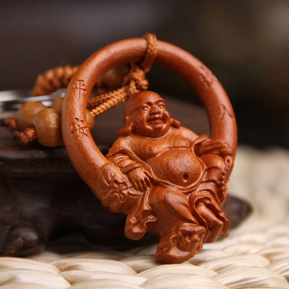 Vintage Hand Engraving Mahogany Big Belly Buddha Wood Keychain Keyring Lucky Key Chain Jewelry Gift For Car Accessories
Vintage Hand Engraving Mahogany Big Belly Buddha Wood Keychain Keyring Lucky Key Chain Jewelry Gift For Car Accessories