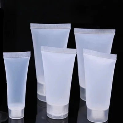 

50pcs/lot 5ml 10ml 15ml 20ml 30ml 50ml 100ml Clear Plastic Soft Tubes Empty Cosmetic Cream Emulsion Lotion Packaging Containers