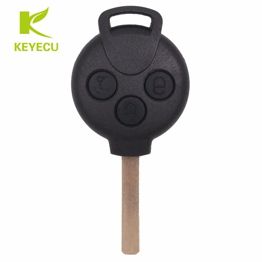 KEYECU Uncut чехол для дистанционного ключа Fob 3 кнопки/4 кнопки SMART Fortwo 450 Forfour 451 Roadstar 2008