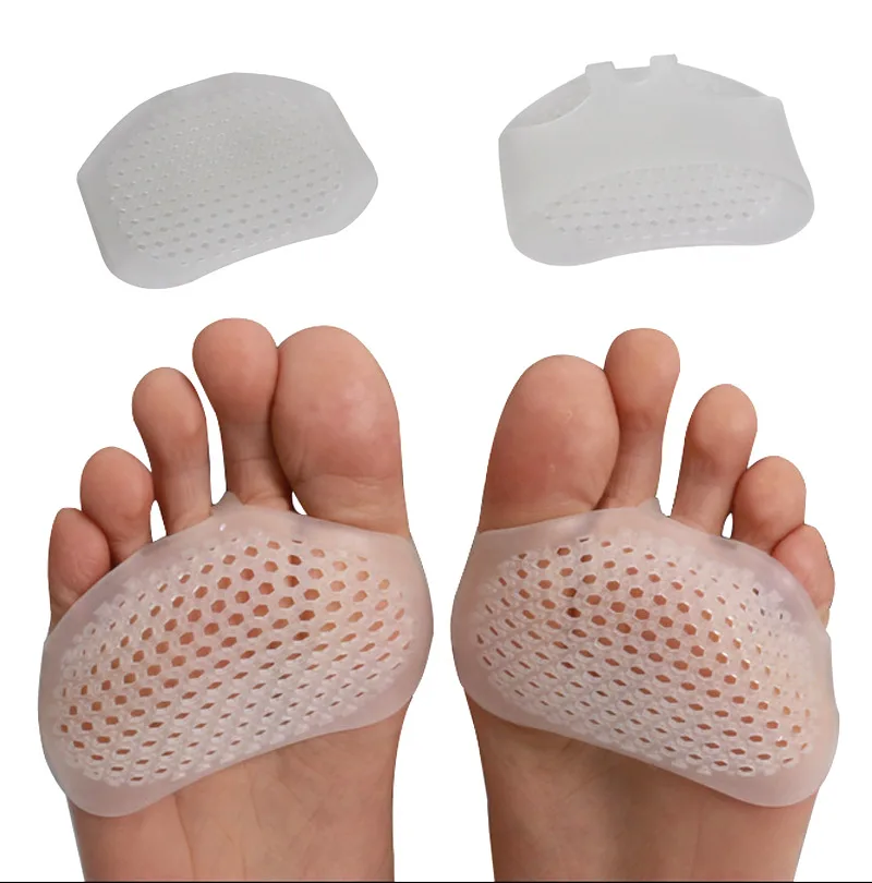 1 Pair Toe Pads Soft Silicone Gel Shock Anti Forefoot Pad Separator Metatarsal Correction Shoes Cushion High Quality H7 | Красота