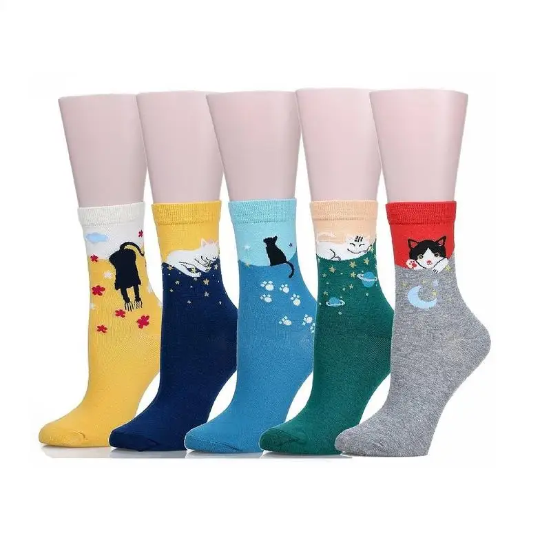 Женские повседневные хлопковые носки в стиле Харадзюку 50 пар/лот|christmas socks|designer