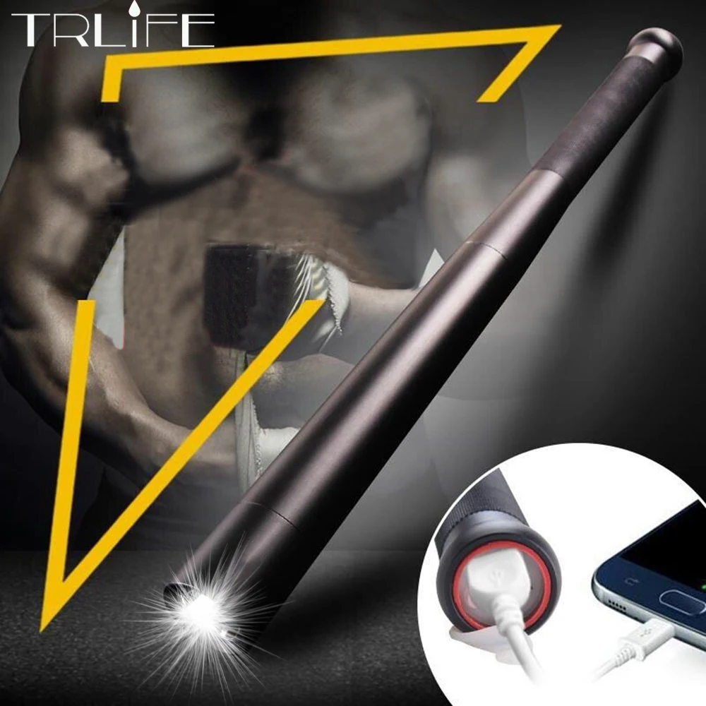 USB charger Baseball Bat LED Flashlight T6 Self Defense 8000LM 5modes Flash light for camping Built-in 2*18650 battery
USB charger Baseball Bat LED Flashlight T6 Self Defense 8000LM 5modes Flash light for camping Built-in 2*18650 battery