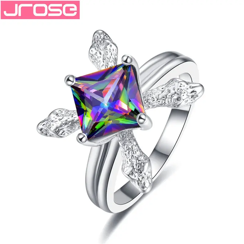 JROSE New Brand Design Fashion Rings For Women Geometric Rainbow Cubic Zircon Wedding Engagement Silver Ring Jewelry Whosale
JROSE New Brand Design Fashion Rings For Women Geometric Rainbow Cubic Zircon Wedding Engagement Silver Ring Jewelry Whosale