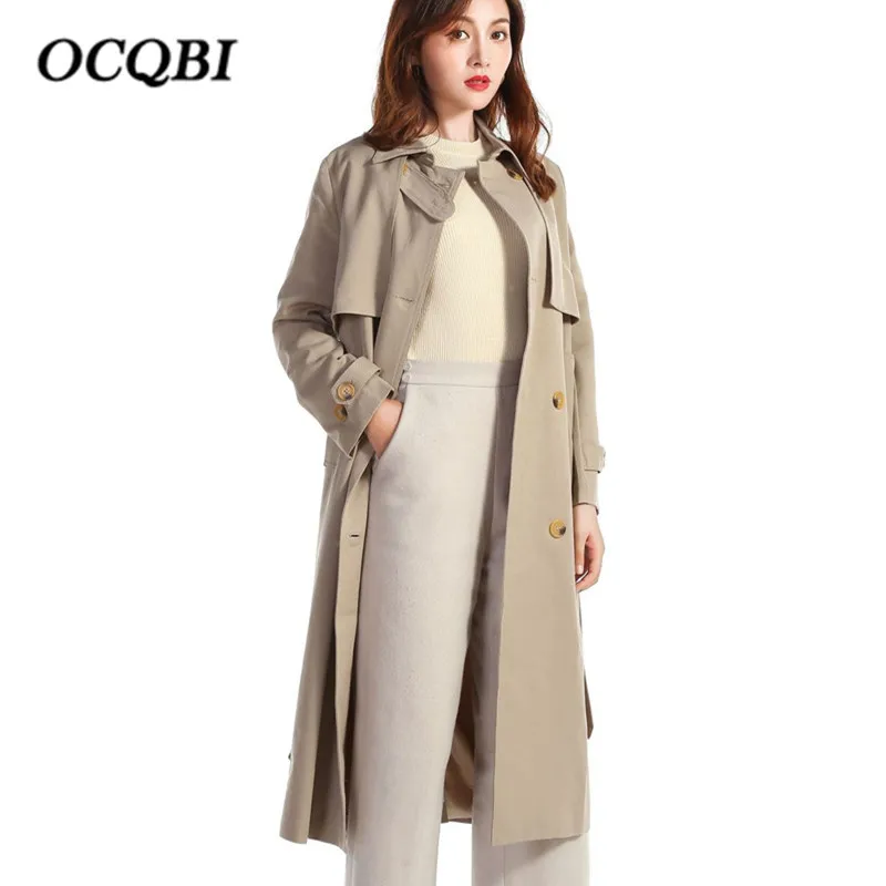 Elegant Women Windbreaker Long Coat Office Casual Autumn Korean Style Plus Size Coats Trench Coat for Women
Elegant Women Windbreaker Long Coat Office Casual Autumn Korean Style Plus Size Coats Trench Coat for Women