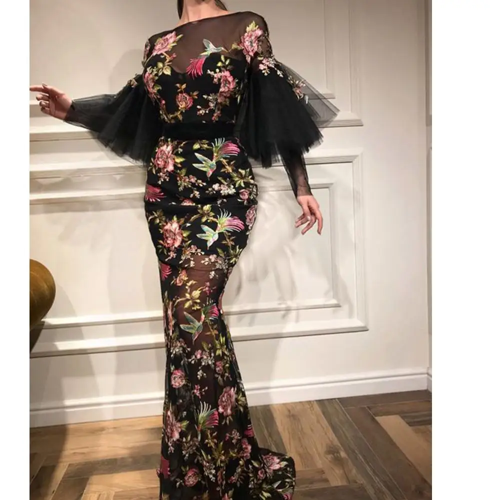 embroidery prom dresses 2019 crew neckline long sleeve flowers lace appliques evening dresses black evening gowns
embroidery prom dresses 2019 crew neckline long sleeve flowers lace appliques evening dresses black evening gowns
