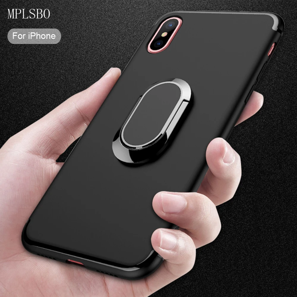 MPLSBO Luxury Shockproof Case for iPhone X Soft Silicone Popular Ring Case for iPhone 7 8 Plus 6 6S Plus Black Back Cover
MPLSBO Luxury Shockproof Case for iPhone X Soft Silicone Popular Ring Case for iPhone 7 8 Plus 6 6S Plus Black Back Cover
