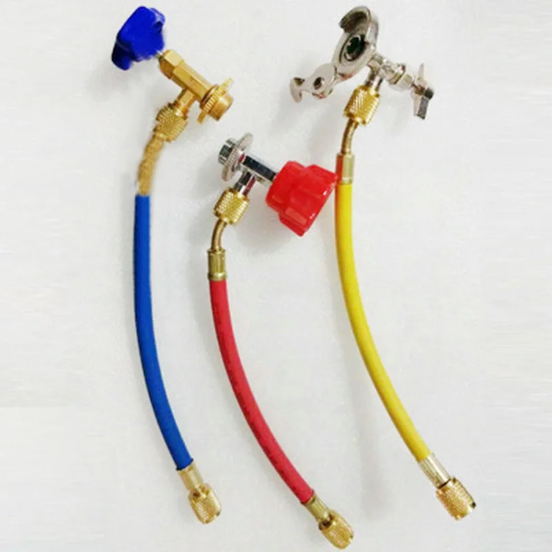 Three colors SAE Refrigerant Charging Hose Pressure resistance 1/4" HVAC for Car Auto A/C Refrigeration System 1.5 Meters
Three colors SAE Refrigerant Charging Hose Pressure resistance 1/4" HVAC for Car Auto A/C Refrigeration System 1.5 Meters