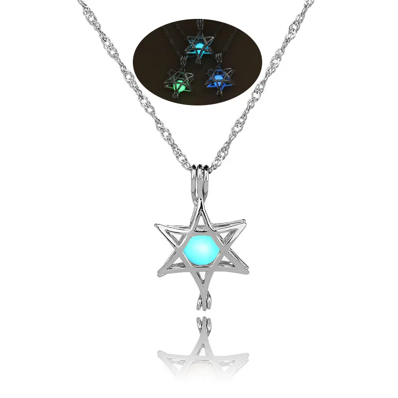 Minimalistic Star Glow In The Dark necklaces 3colors Hollow luminous Pentagram cage pendant For women Fashion Jewelry
Minimalistic Star Glow In The Dark necklaces 3colors Hollow luminous Pentagram cage pendant For women Fashion Jewelry