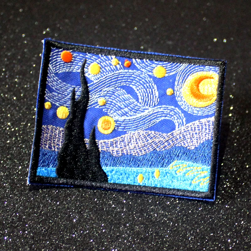 Pulaqi Van Gogh Patch Embroidered Patches For Clothing Iron On Patches Letter Patch for Clothes Appliques Stripes For Jacket
Pulaqi Van Gogh Patch Embroidered Patches For Clothing Iron On Patches Letter Patch for Clothes Appliques Stripes For Jacket