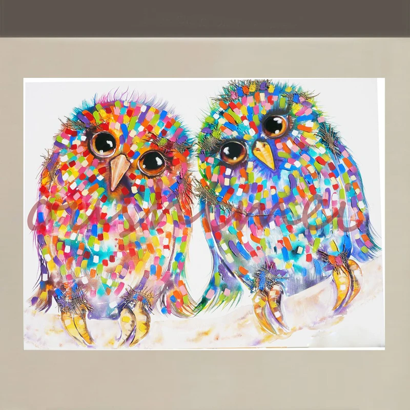 Hand Painted Animal Birds Oil Painting on Canvas Colourful Night Owl Wall Artwork Picture for Home Decor Stretched On Wooden
Hand Painted Animal Birds Oil Painting on Canvas Colourful Night Owl Wall Artwork Picture for Home Decor Stretched On Wooden