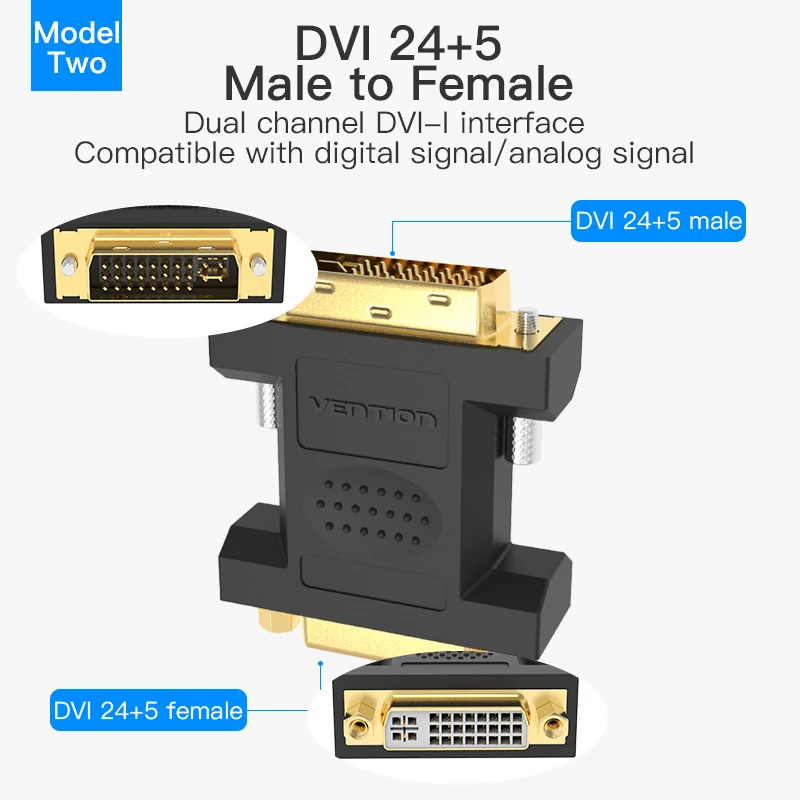 Vention DVI to 24+5 Adapter Male Female 2560P HDTV Converter for PC Projector TV Box | Электроника