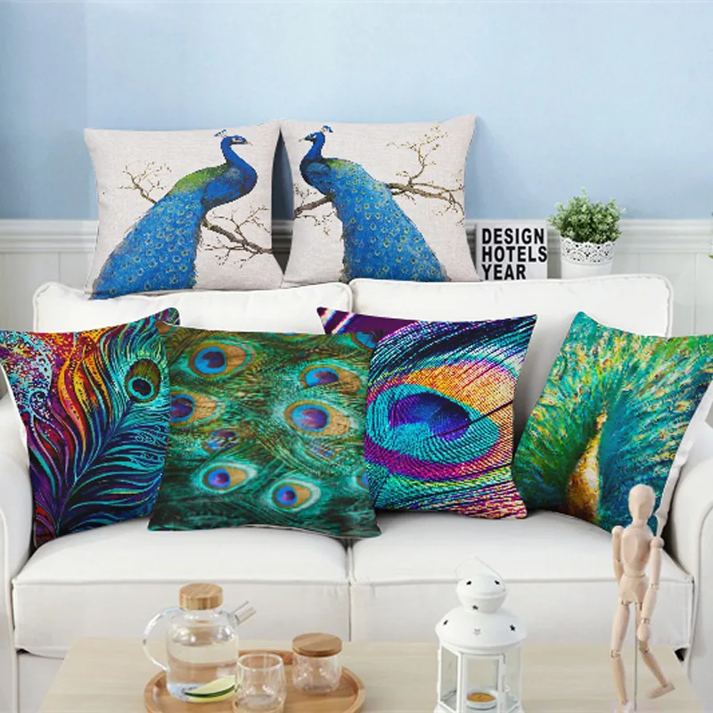 Beauty Peacock Cushion Covers Animal Pillow Case Home Decor Throw Pillow Cover for Sofa Seat Car Covers Square 10pcs/Lot
Beauty Peacock Cushion Covers Animal Pillow Case Home Decor Throw Pillow Cover for Sofa Seat Car Covers Square 10pcs/Lot