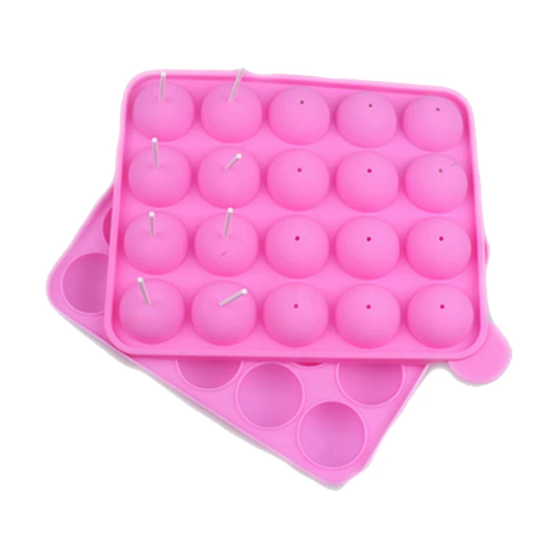 New Arrival Lollipop Pop 20 Holes Silicone Mould Round Shape Party Cake Cookie Candy DIY Chocolate Maker Baking Tool Accessories | Дом и сад