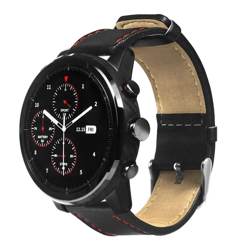 Ремешок для смарт часов Xiaomi Huami AMAZFIT Stratos 2 2S ремешок из натуральной кожи браслетов