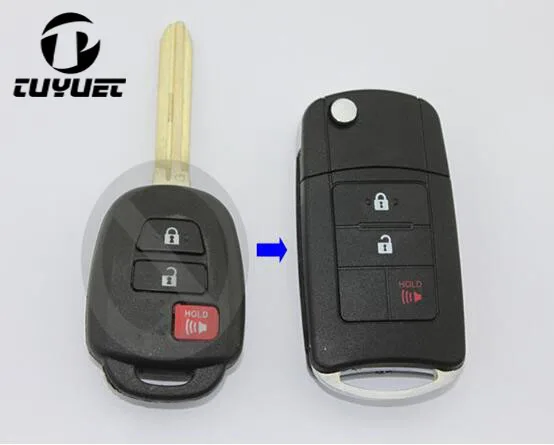 2+1 Buttons Modified Flip Folding Remote Key Shell For Toyota RAV4 3 Button FOB Car Key Case Blanks
2+1 Buttons Modified Flip Folding Remote Key Shell For Toyota RAV4 3 Button FOB Car Key Case Blanks