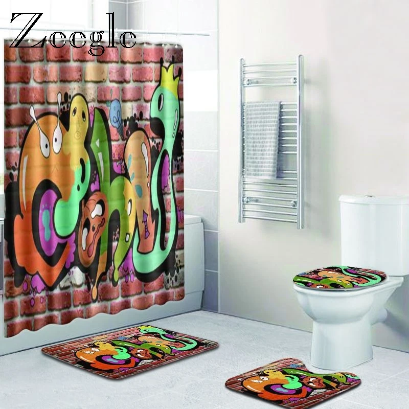 Zeegle Bathroom Mats and Rugs with Shower Curtain Printed 3D Shower Carpet 4pcs Non Slip Rug Microfiber Bathroom Mat Bath Mats
Zeegle Bathroom Mats and Rugs with Shower Curtain Printed 3D Shower Carpet 4pcs Non Slip Rug Microfiber Bathroom Mat Bath Mats