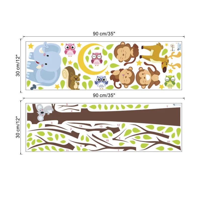 Cute Monkey Owlets Animals Big Tree Wall Stickers For Kids Room Kindergarten Home Decoration Cartoon Mural Art Pvc Wall Decals
Cute Monkey Owlets Animals Big Tree Wall Stickers For Kids Room Kindergarten Home Decoration Cartoon Mural Art Pvc Wall Decals