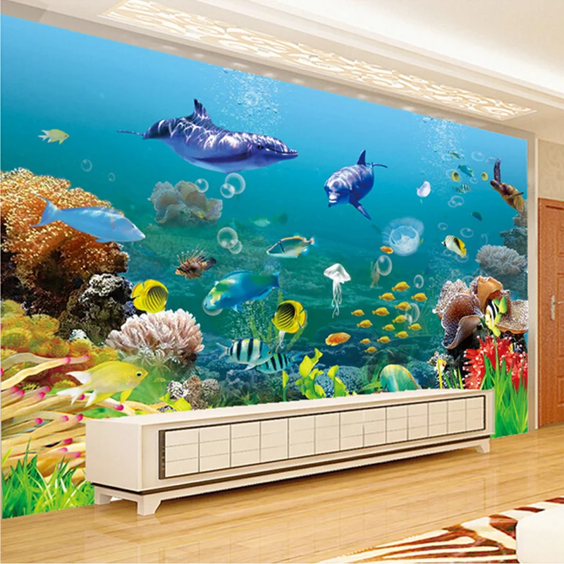 Custom 3D Wallpaper HD Underwater World Dolphin Tropical Fish Photo Wall Mural Classic Living Room Kids Bedroom Papel De Parede
Custom 3D Wallpaper HD Underwater World Dolphin Tropical Fish Photo Wall Mural Classic Living Room Kids Bedroom Papel De Parede