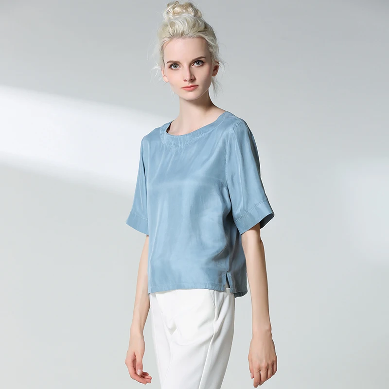 Woman O-neck 30% Silk Shirts Female Summer Hedging Loose Thin Breathable Blouse Lady spring Tops Chemise La camisa Arriba top
Woman O-neck 30% Silk Shirts Female Summer Hedging Loose Thin Breathable Blouse Lady spring Tops Chemise La camisa Arriba top