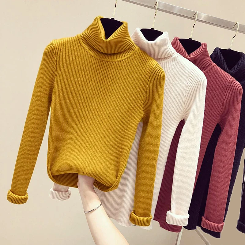 2019 Winter Women Sweaters And Pullovers Turtleneck Long Sleeve Knitted Sweater Elastic Autumn Casual Female Jumper Tops Pull
2019 Winter Women Sweaters And Pullovers Turtleneck Long Sleeve Knitted Sweater Elastic Autumn Casual Female Jumper Tops Pull