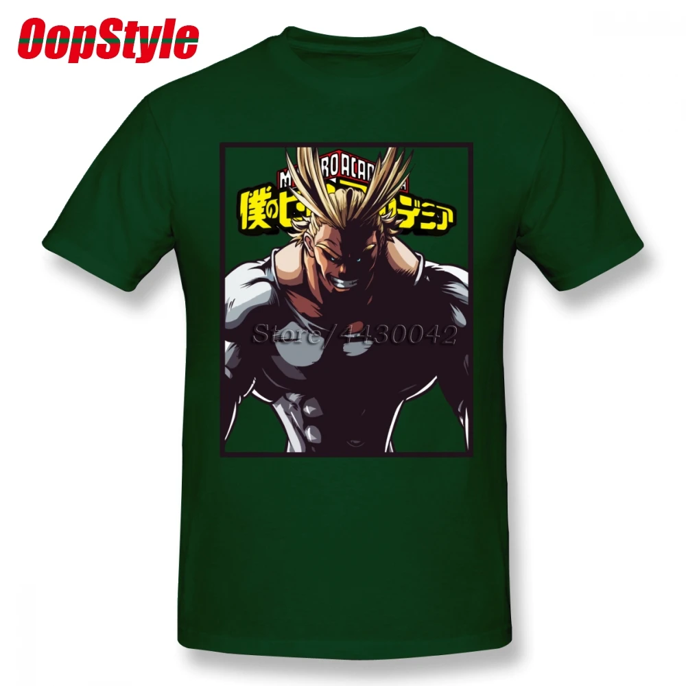 Мужская футболка с коротким рукавом All Might My Hero academic хлопковая Футболка большого