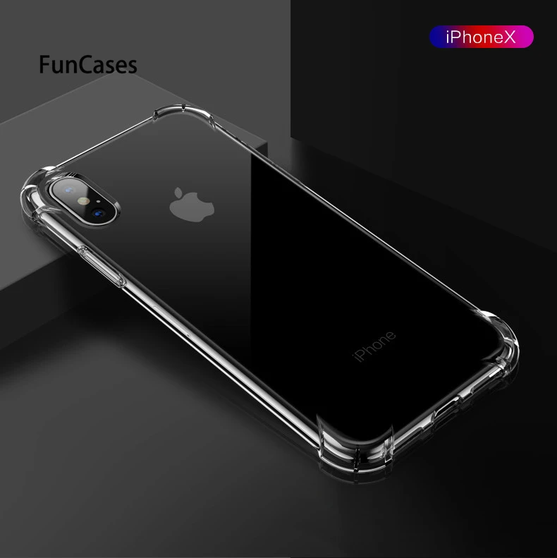 Мягкий защитный чехол с подушкой безопасности на 360 градусов для Iphone XS Max XR 7 8 Plus 6 6S