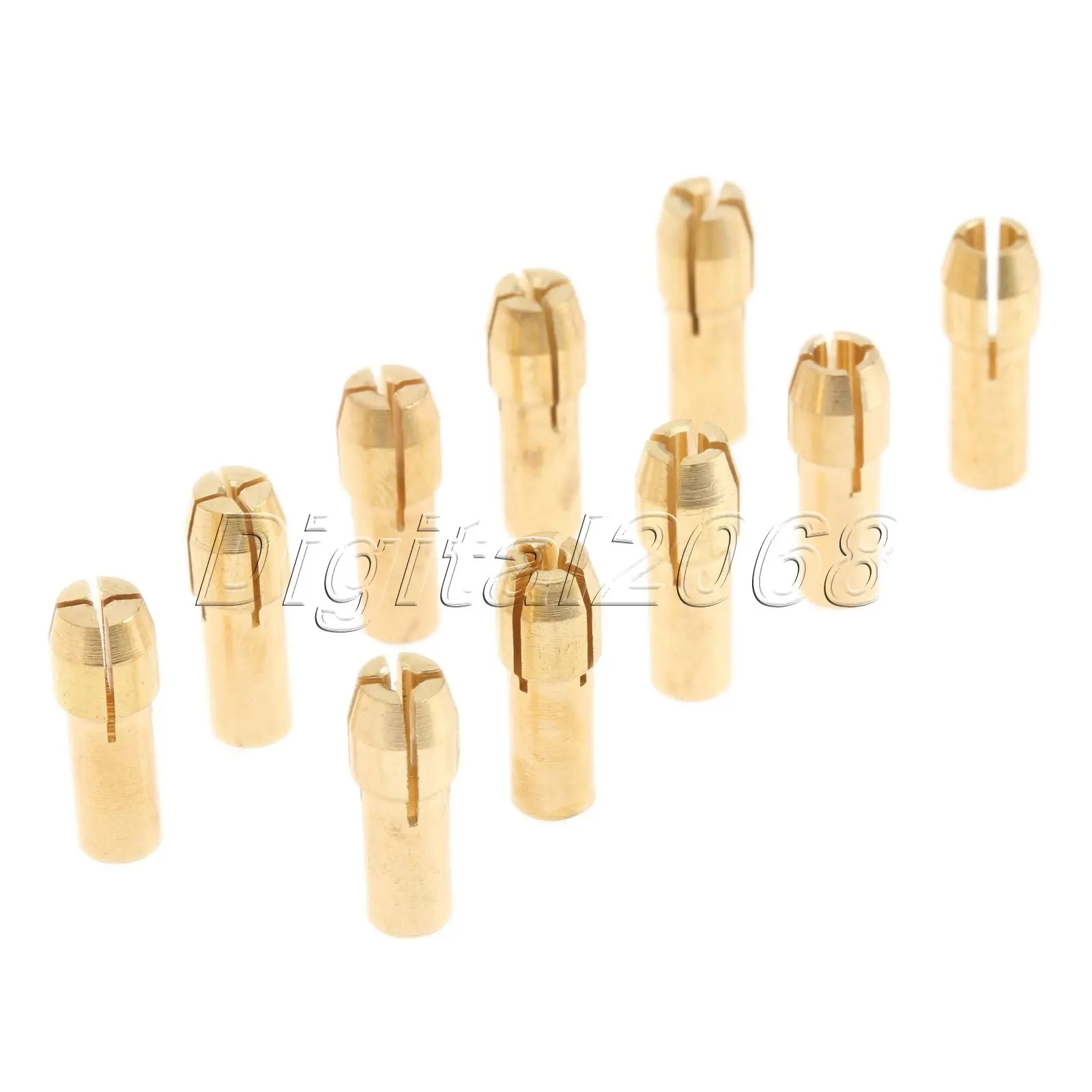 Hot Sale 10 pcs Brass Collet Mini Drill Chuck Including 0.5mm to 3.2mm Fit Rotary Tool Caliber
Hot Sale 10 pcs Brass Collet Mini Drill Chuck Including 0.5mm to 3.2mm Fit Rotary Tool Caliber
