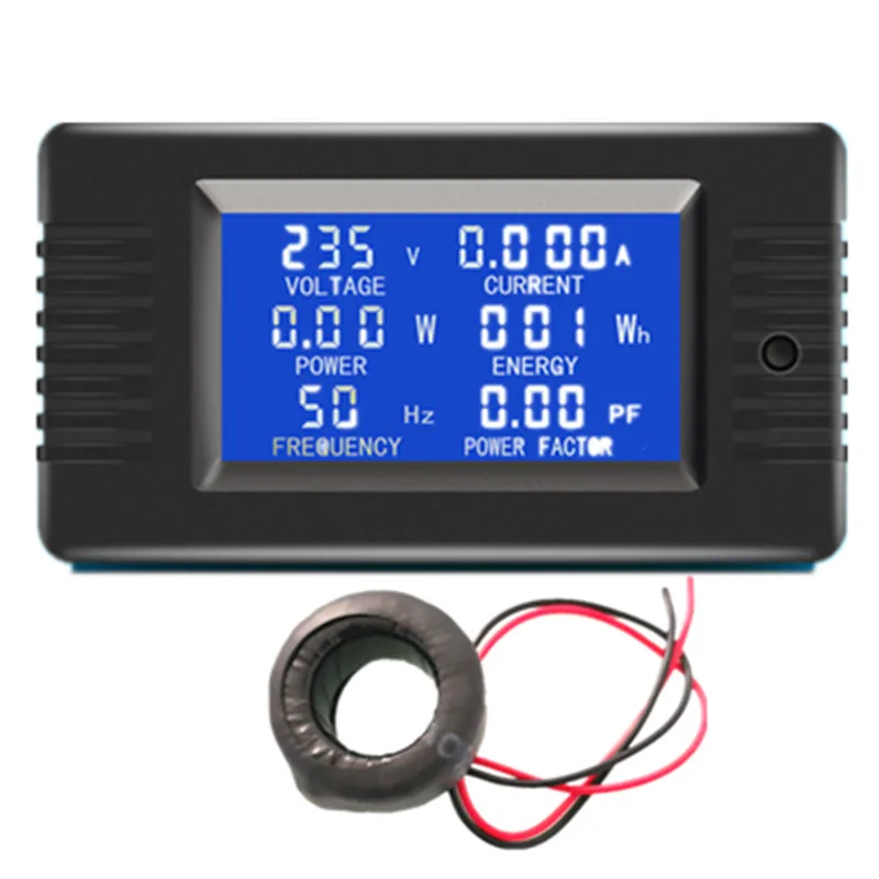 Peacefair 6in1 220V 100A AC Single Phase Digital Panel Amp Volt Current Meter Watt Kwh Power Factor Energy Meter With Coil CT
Peacefair 6in1 220V 100A AC Single Phase Digital Panel Amp Volt Current Meter Watt Kwh Power Factor Energy Meter With Coil CT