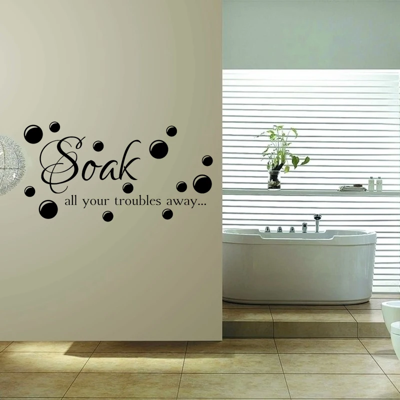 DIY Vinyl Wall Sticker for Bathroom Soak Your Troubles Away With Bubbles Mural Wall Art Decal Home Decor House Decoration
DIY Vinyl Wall Sticker for Bathroom Soak Your Troubles Away With Bubbles Mural Wall Art Decal Home Decor House Decoration