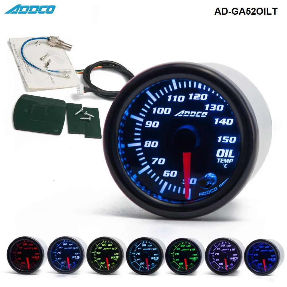 2 "52 мм 7 цветов LED Smoke Face Auto Racing Oil Temp Meter автомобильный измерительный прибор с датчиком и держателем
2 "52 мм 7 цветов LED Smoke Face Auto Racing Oil Temp Meter автомобильный измерительный прибор с датчиком и держателем