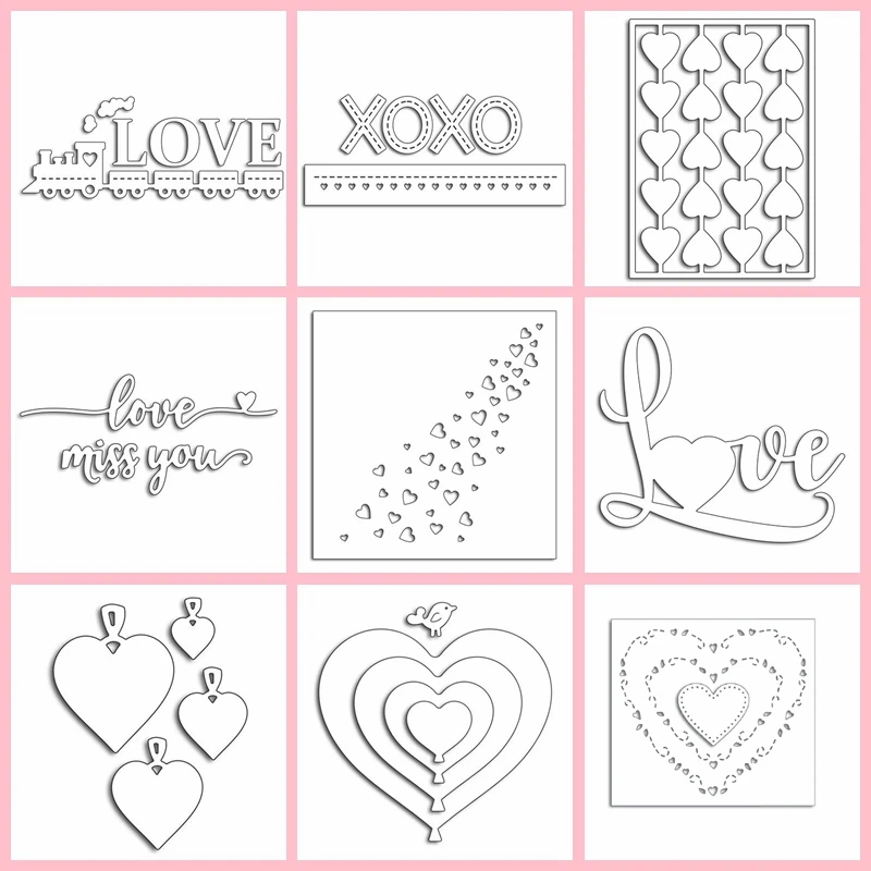 Love Heart Valentine Series Metal Cutting Dies Handicraft Scrapbooking Template Decoration Paper Card Album Making Stencil
Love Heart Valentine Series Metal Cutting Dies Handicraft Scrapbooking Template Decoration Paper Card Album Making Stencil