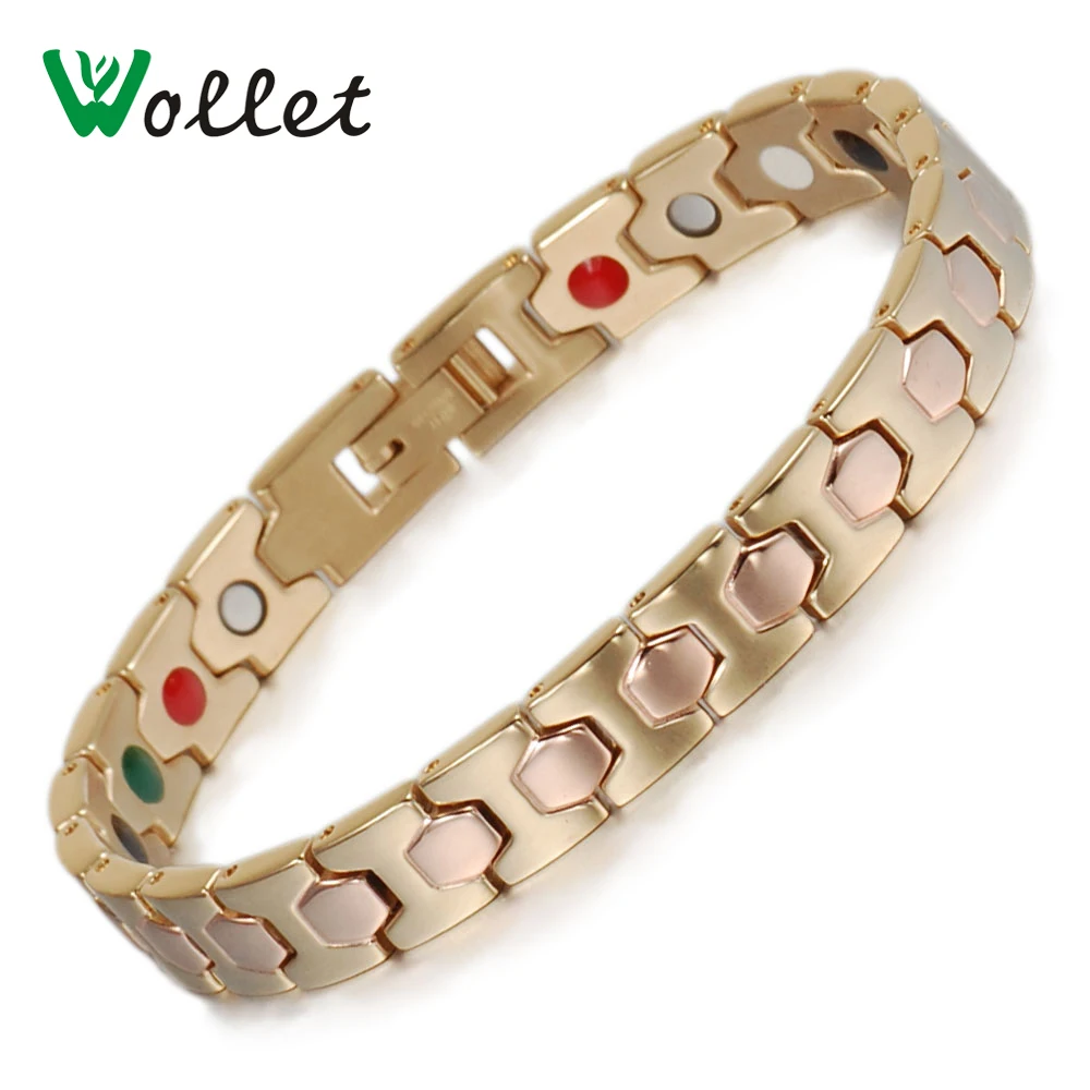 Wollet Jewelry 5 in 1 Magnetic Bracelet Bangle for Women Rose Gold Color Health Care Energy Germanium Tourmaline Ion Magnet
Wollet Jewelry 5 in 1 Magnetic Bracelet Bangle for Women Rose Gold Color Health Care Energy Germanium Tourmaline Ion Magnet