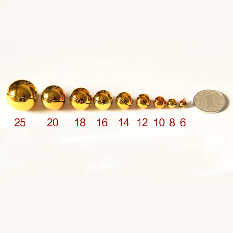 50 шт. 16 18 20 25 мм золотой цвет железный колокольчик маленький для украшения