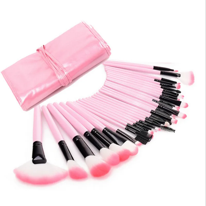 

Fashion Women 32pcs Professional Make Up Brushes With Bag Powder Eyeshadow Pinceaux maquillage Cosmetic Tools Kit Brush 30#