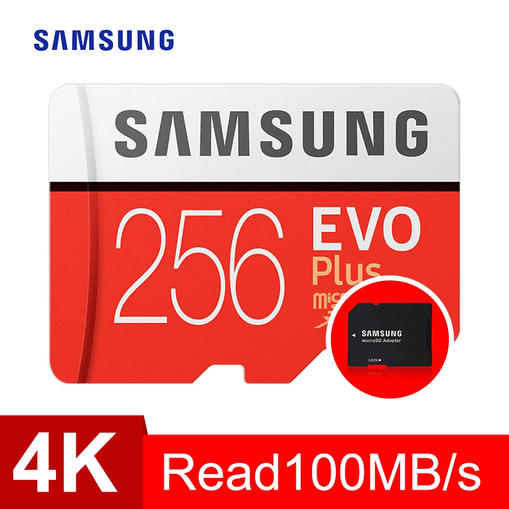SAMSUNG EVO Plus класс 10 карта памяти micro sd 256 ГБ 95 МБ/с./с водонепроницаемый TF Memoria Sim Транс