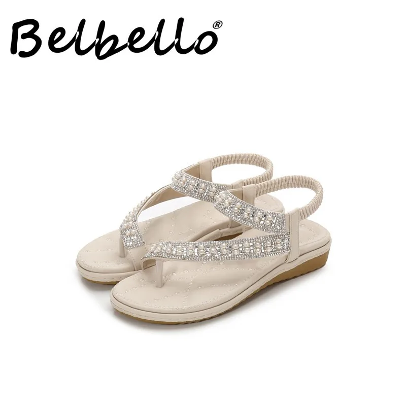 Пляжные шлепанцы Belbello, лето 2019, эластичные, на плоской подошве, удобные, освежающие, женская обувь со стразами
Пляжные шлепанцы Belbello, лето 2019, эластичные, на плоской подошве, удобные, освежающие, женская обувь со стразами
