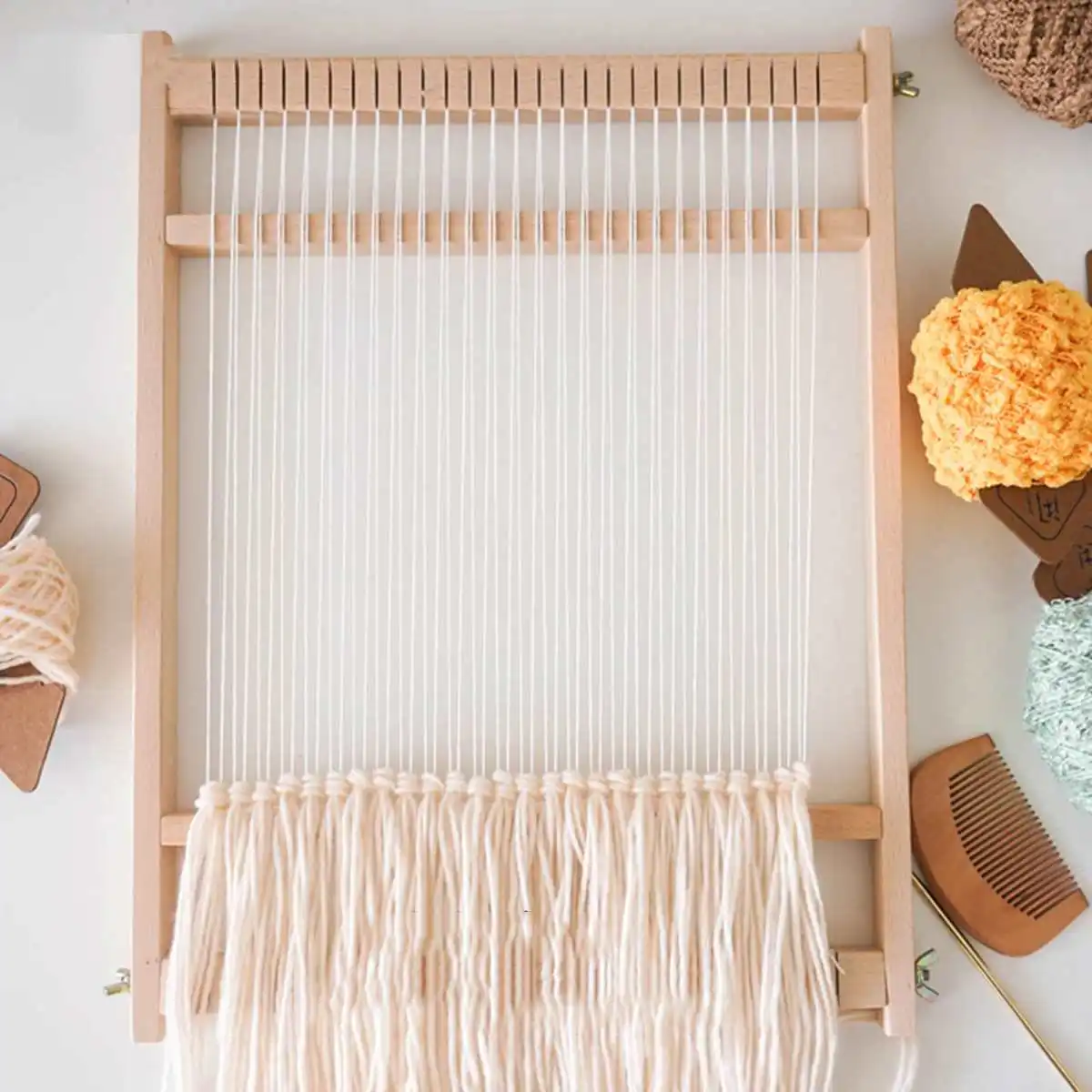 Wooden Weaving Loom Kit Hand-Woven DIY Woven Set Household Tapestry Scarf Multifunctional Loom Sewing Machine
Wooden Weaving Loom Kit Hand-Woven DIY Woven Set Household Tapestry Scarf Multifunctional Loom Sewing Machine