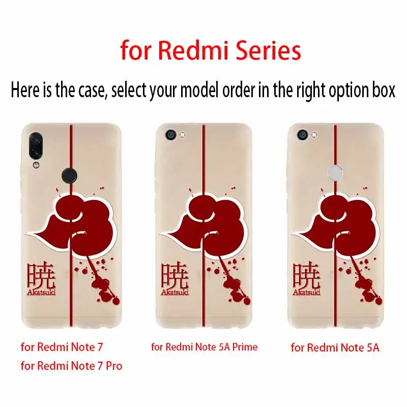 Anime Naruto Akatsuki Desgin Fashion Soft TPU Case Cover For Coque Xiaomi Redmi 9a 8a 7a 6a 5a Note 9 8 7 6 5 Pro 8t y3
Anime Naruto Akatsuki Desgin Fashion Soft TPU Case Cover For Coque Xiaomi Redmi 9a 8a 7a 6a 5a Note 9 8 7 6 5 Pro 8t y3