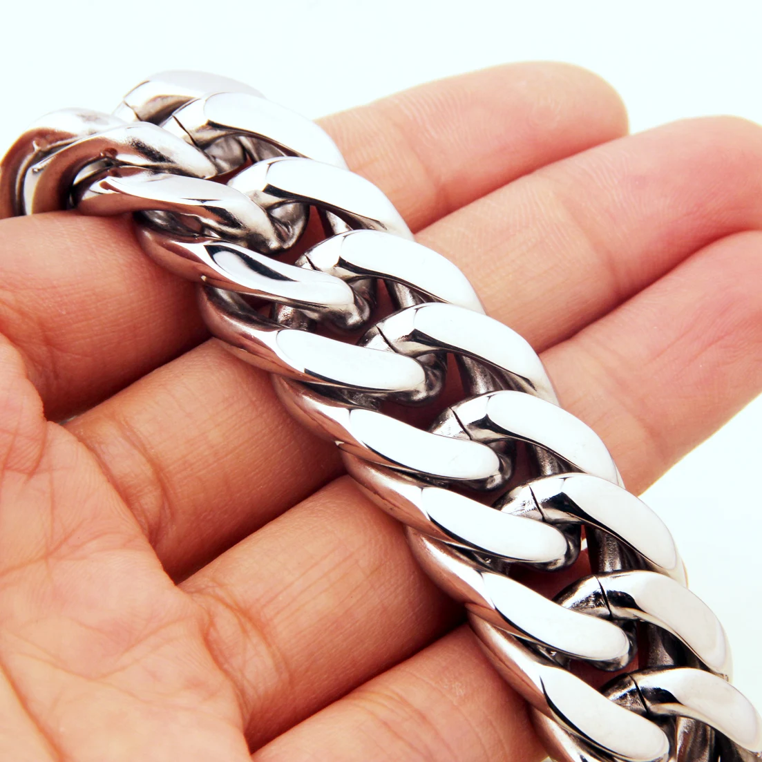 Granny Chic 18/21mm Adjustable Choker Punk Rapper Stainless Steel Silver Color Men's Double Cuban Curb Chain Necklace 18-40
Granny Chic 18/21mm Adjustable Choker Punk Rapper Stainless Steel Silver Color Men's Double Cuban Curb Chain Necklace 18-40