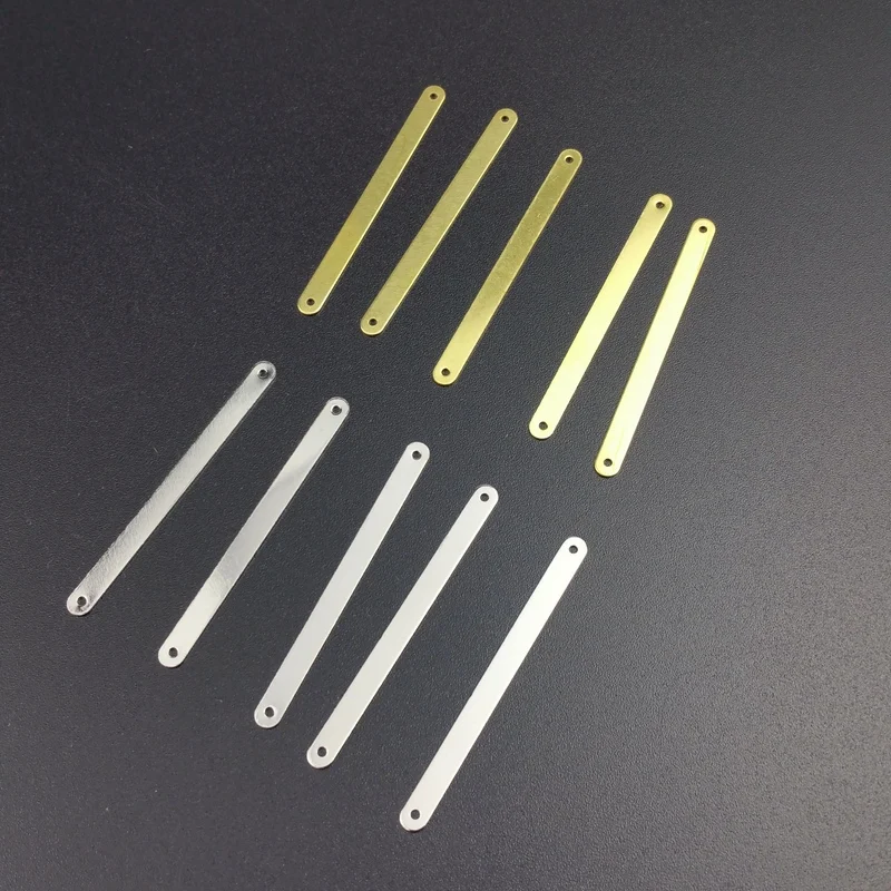 10pieces / lot 44mm brass color Double hole strip Slice Charms base Setting Jewelry DIY Components Findings
10pieces / lot 44mm brass color Double hole strip Slice Charms base Setting Jewelry DIY Components Findings