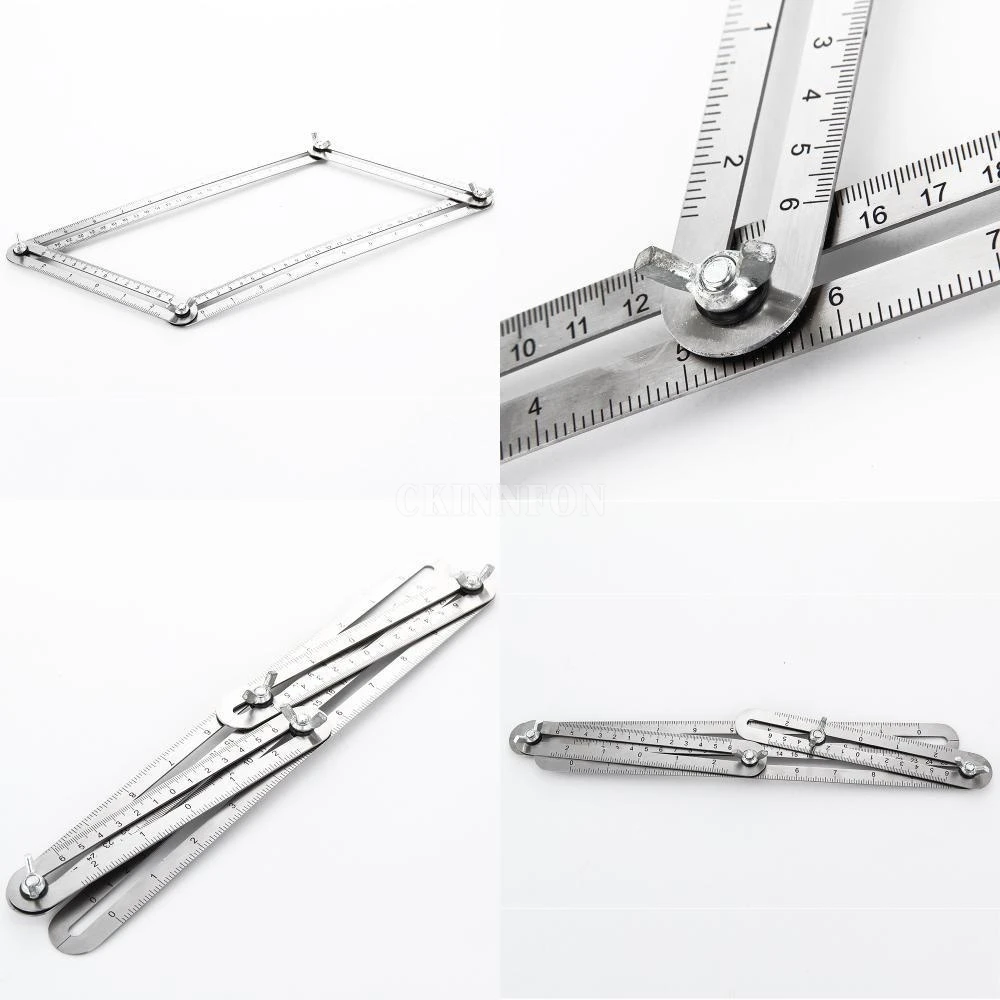 50Pcs/Lot Stainless Steel Measuring Tools Multi-angle Forms Template Tool Four-sided Ruler
50Pcs/Lot Stainless Steel Measuring Tools Multi-angle Forms Template Tool Four-sided Ruler