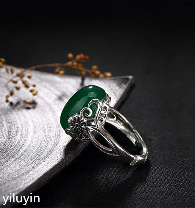 KJJEAXCMY Boutique jewelry S925 Sterling Silver Antique green chalcedony inlaid plum blossom ring high-end ladies open Sterling
KJJEAXCMY Boutique jewelry S925 Sterling Silver Antique green chalcedony inlaid plum blossom ring high-end ladies open Sterling