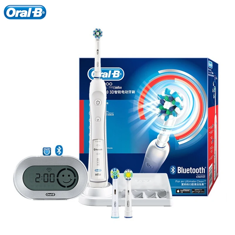 Oral B 3D электрическая зубная щетка Pro6000 ipross Bluetooth контакт с вращением телефона и