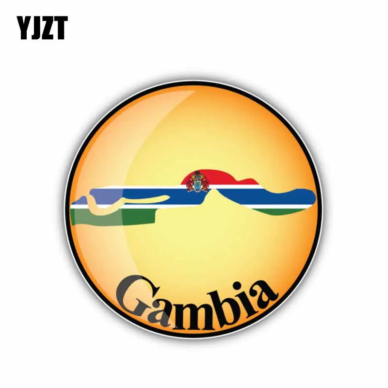 YJZT 10.9CM*10.9CM Car Accessories Gambia Map Flag Round Motorcycle Car Sticker Decal 6-1917
YJZT 10.9CM*10.9CM Car Accessories Gambia Map Flag Round Motorcycle Car Sticker Decal 6-1917