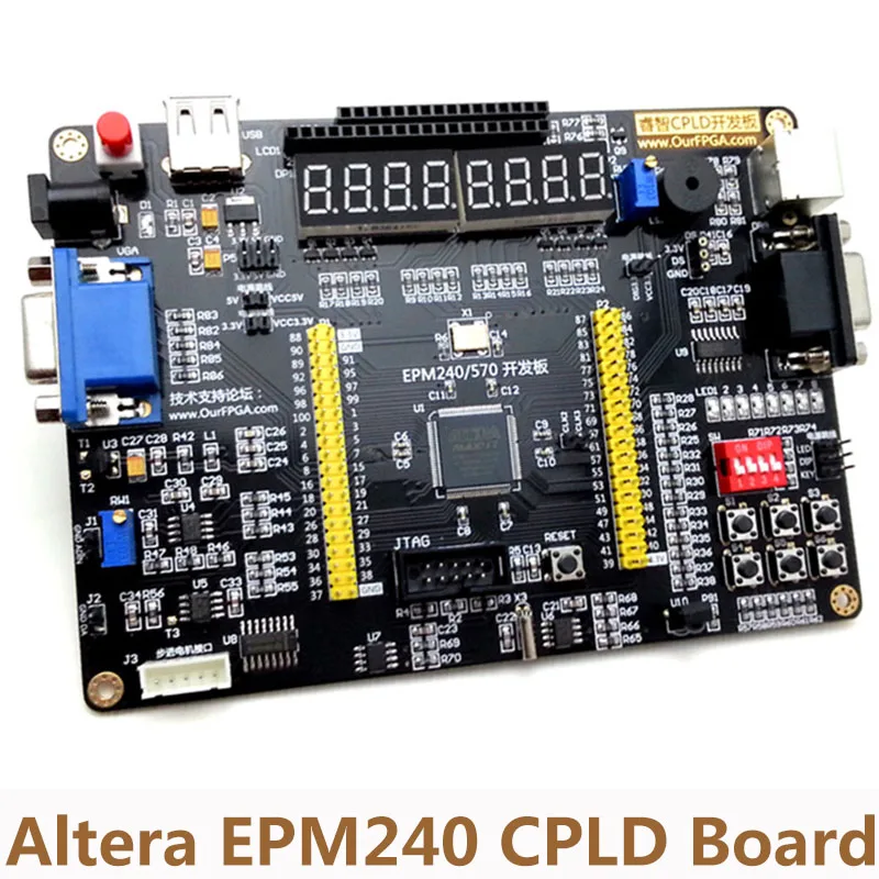 Мультифункциональная плата Altera EPM240 CPLD, плата интерфейса шагового двигателя AD/DA, приемник с USB-бластером, источник питания 5 В
Мультифункциональная плата Altera EPM240 CPLD, плата интерфейса шагового двигателя AD/DA, приемник с USB-бластером, источник питания 5 В